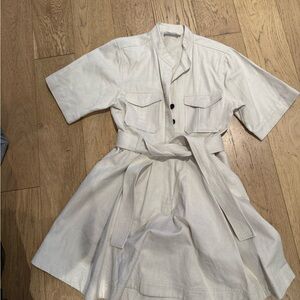 A.L.C. Off-White Short Sleeve Mini Dress